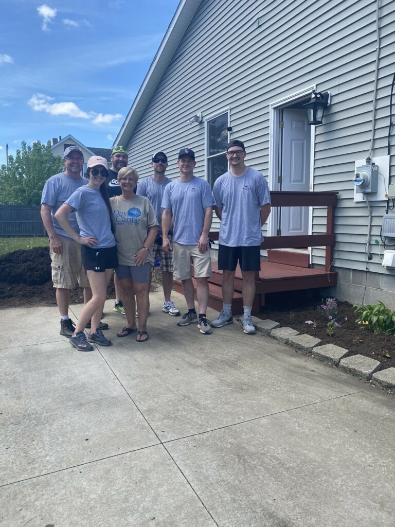 UW Day of Caring-Sarah Stefaniak, Linda Pierce, Anthony Schuster, Jordan Knapp BRow-Keith Arner, Brian Miller, Seth Turner