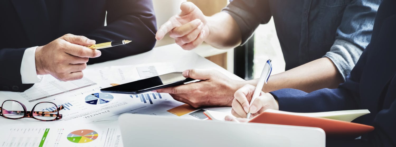 man and accountant working together