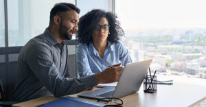 business people valuating a business