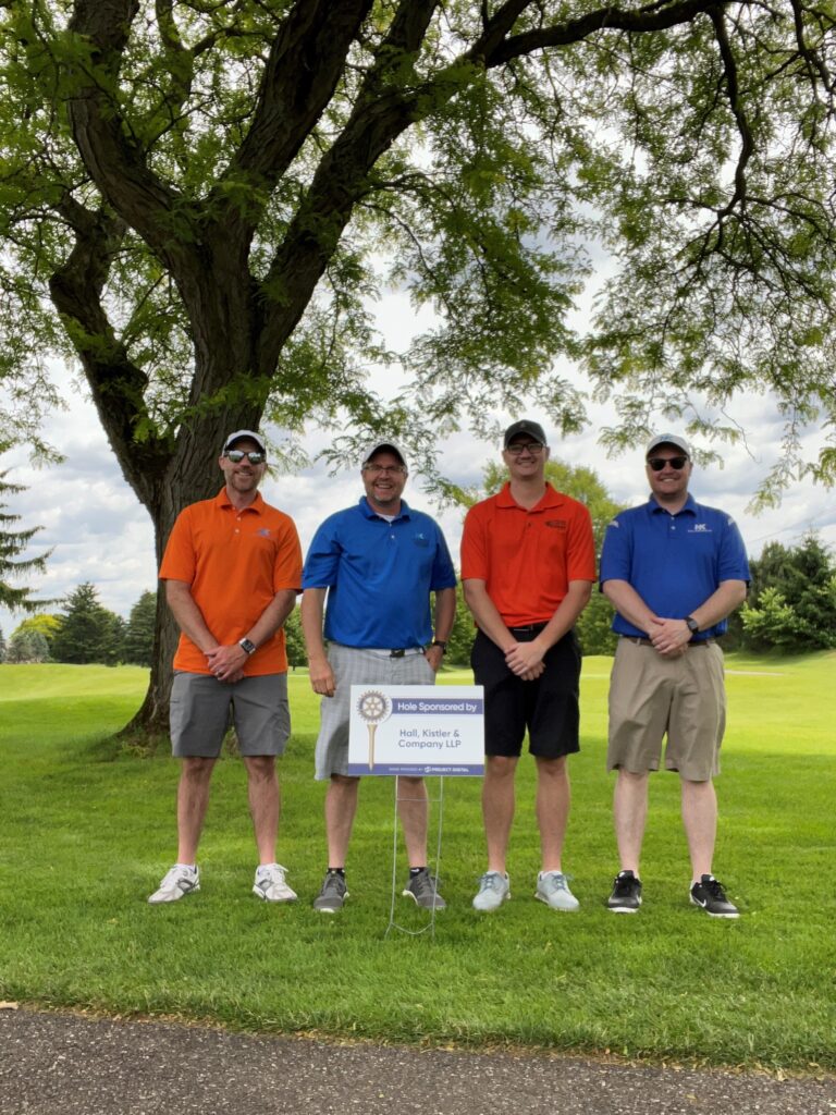 Seth, Keith, Jordan and Mitchel at a Canton Rotary golf outing